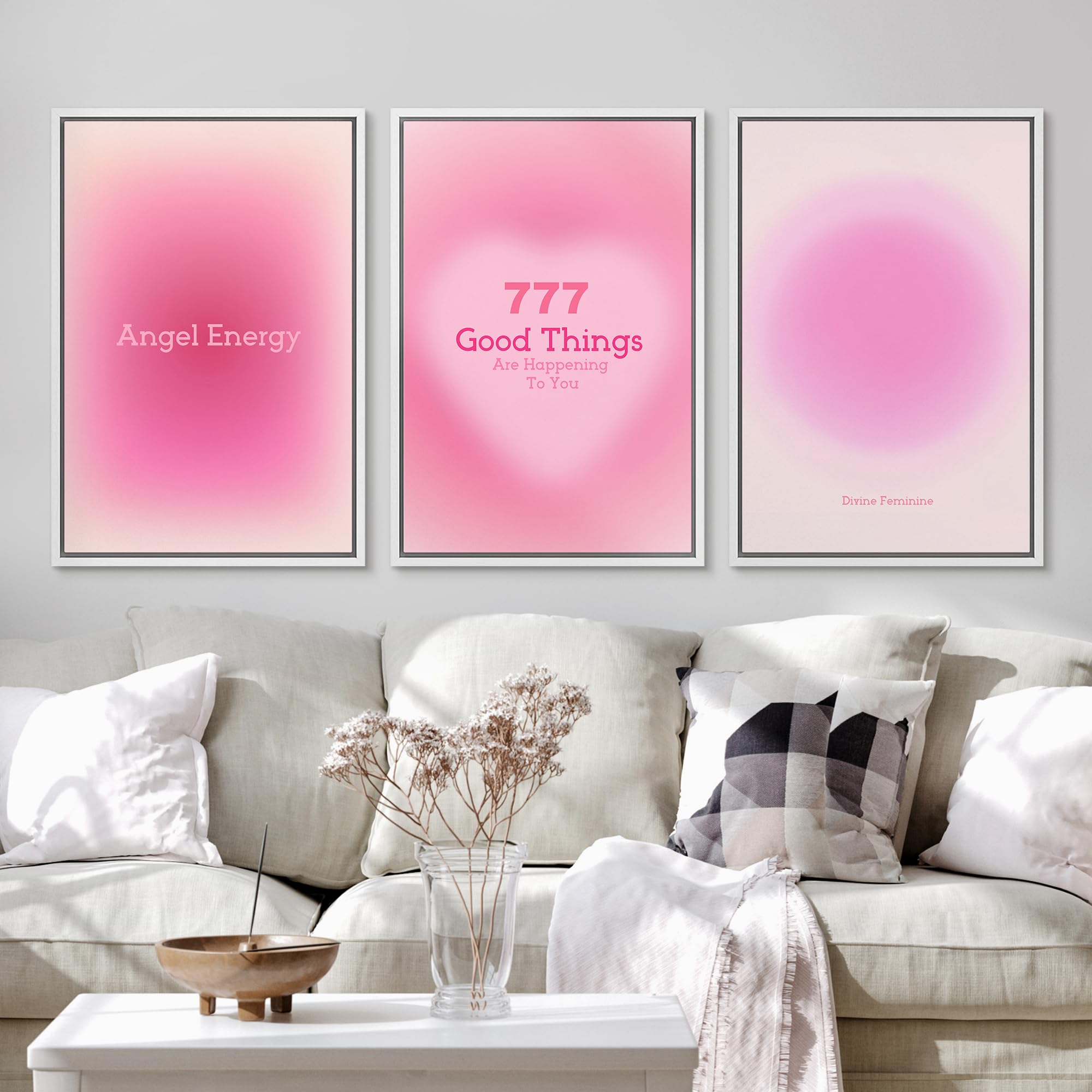 Amazon.com: Ashbrook Framed Canvas Print Wall Art Set Aura Poster